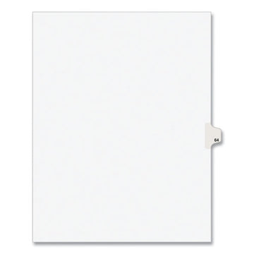Avery® Preprinted Legal Exhibit Side Tab Index Dividers, Avery Style, 10-tab, 64, 11 X 8.5, White, 25-pack, (1064) freeshipping - TVN Wholesale